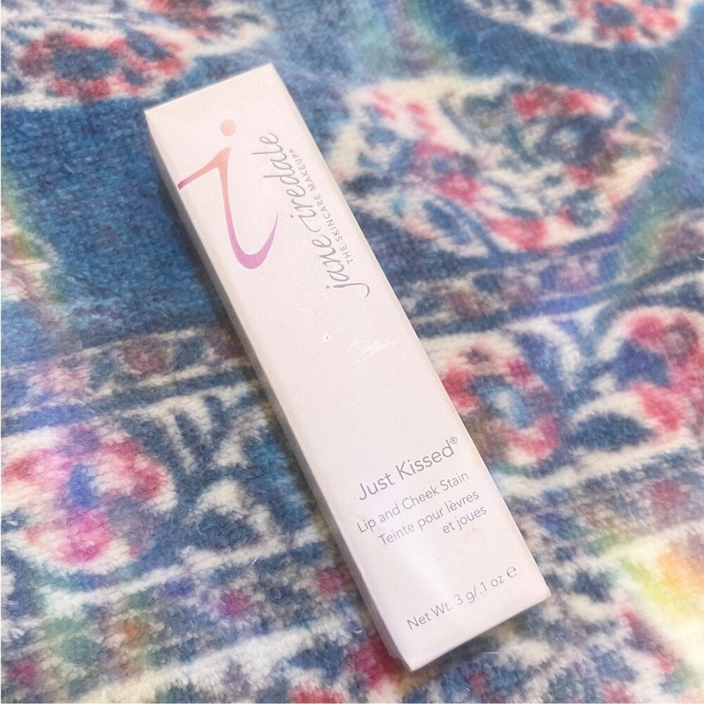 Jane Iredale Just Kissed Lip and Cheek Stain - Forever Peach, NEW - Full Size